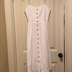 Adjustable straps white dress
